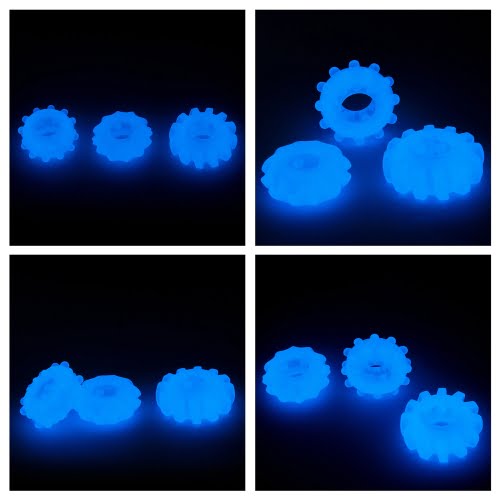 Lovetoy Lumino Play 3pc Cock Rings - Glow in the Dark