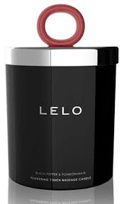 Lelo Flickering Touch Massage Candle - Black Pear & Pomegranate