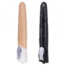 Seven Creations Long John Realistic Thrusting Vibrator - Black