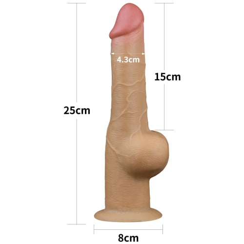 Lovetoy Nature Cock Dual Layered Silicone 9.5" Handle Cock