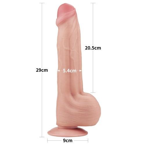 Lovetoy 11.5" King Sized Sliding-Skin Dual Layer Realistic Dildo