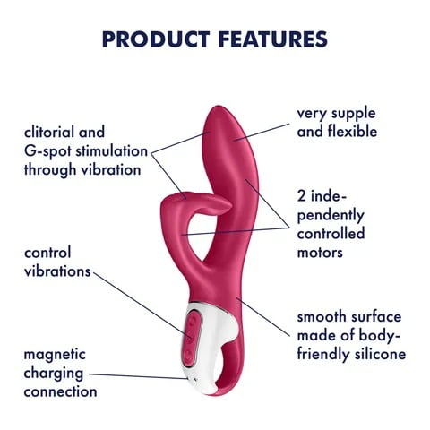 Satisfyer Embrace Me Rabbit Vibrator - Berry