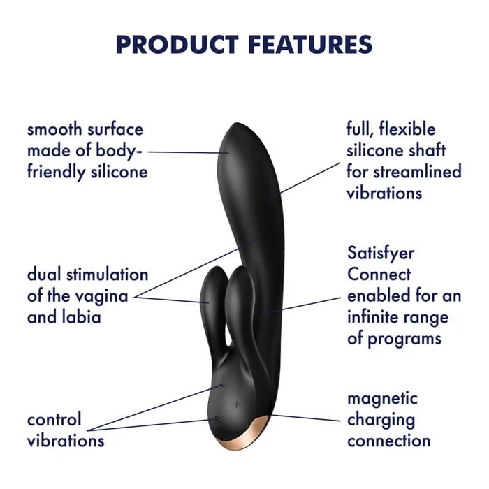 Satisfyer Double Flex Rabbit Vibrator with App Control