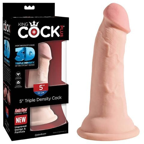 King Cock Plus 5" Triple Density Cock - Light