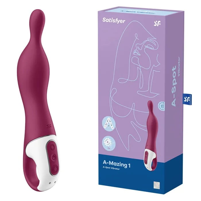 Satisfyer A-Mazing 1 A-Spot Rechargeable Vibrator - Berry