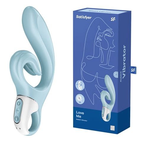 Satisfyer Love Me Rabbit Vibrator - Blue