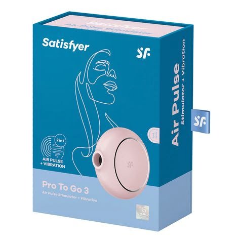 Satisfyer Pro To Go 3 Clitoral Stimulator + Vibration Rose