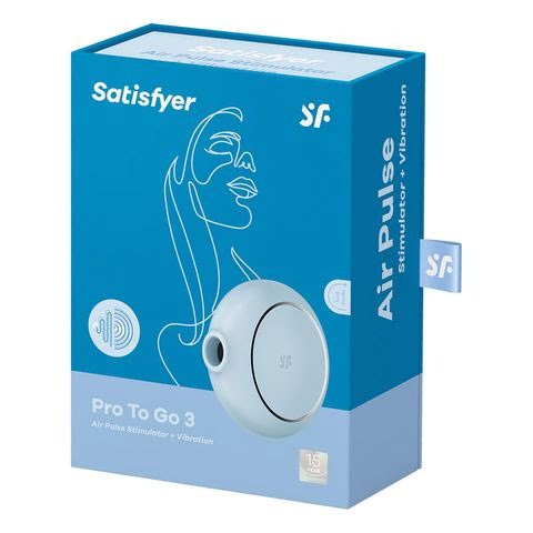 Satisfyer Pro To Go 3 Clitoral Stimulator + Vibration - Blue