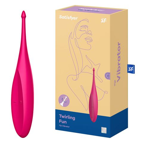 Satisfyer Twirling Fun Tip Vibrator- Magenta