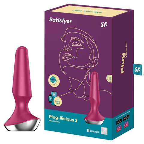 Satisfyer Plug-ilicious 2 Anal Plug Vibrator with App Control - Berry