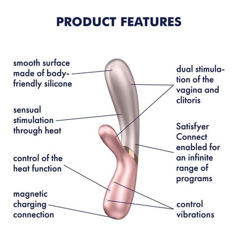 Satisfyer Hot Lover Rabbit Vibrator with App Control - Pink