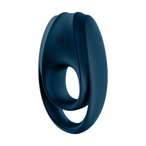 Satisfyer Incredible Duo Rechargeable Cock Ring - Dark Blue