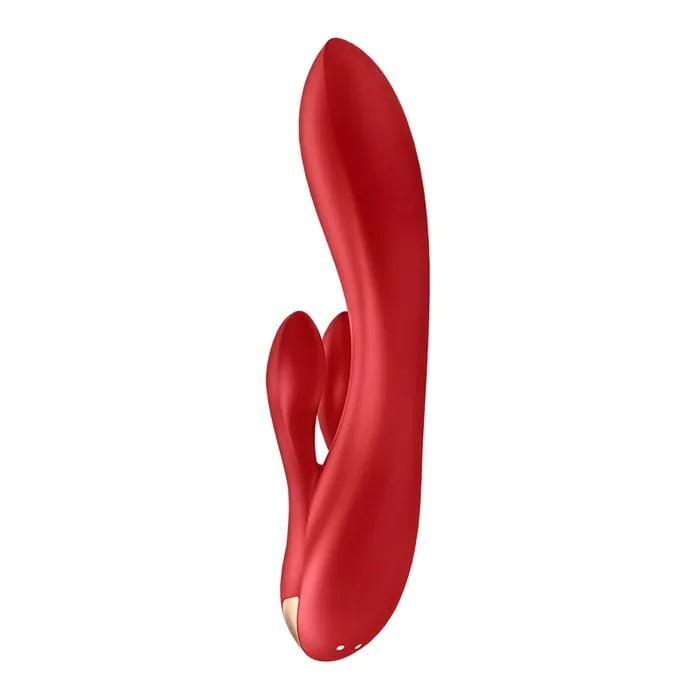 Satisfyer Double Flex Rabbit Vibrator with App Control - Red