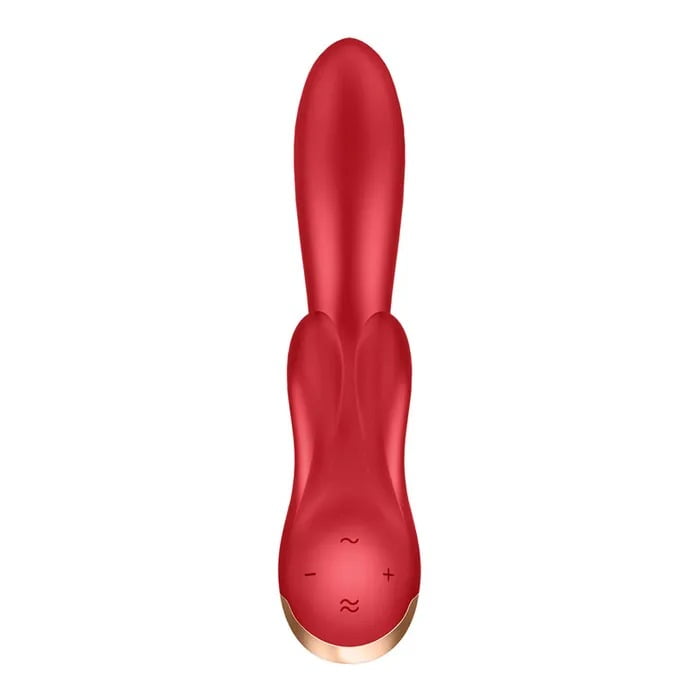 Satisfyer Double Flex Rabbit Vibrator with App Control - Red