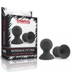 Bondage Fetish Silicone Comfort Nipple Suckers - Black