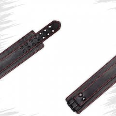 Bondage Fetish Collar & Leash Set - Black & Red