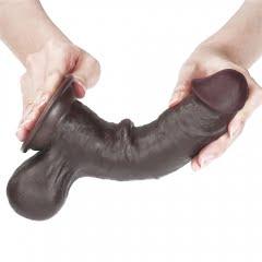 Lovetoy Products Sliding-Skin Dual Layer 7.8" Dong - Black