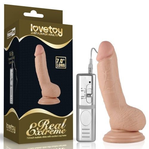 Lovetoy Real Extreme 7''Vibrating Dildo  - Flesh