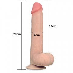 Lovetoy Sliding-Skin Dual Layer 9" Realistic Dildo Suction Cup