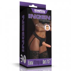 Lovetoy Ingen Easy Strap On Set - 7.5" Flesh