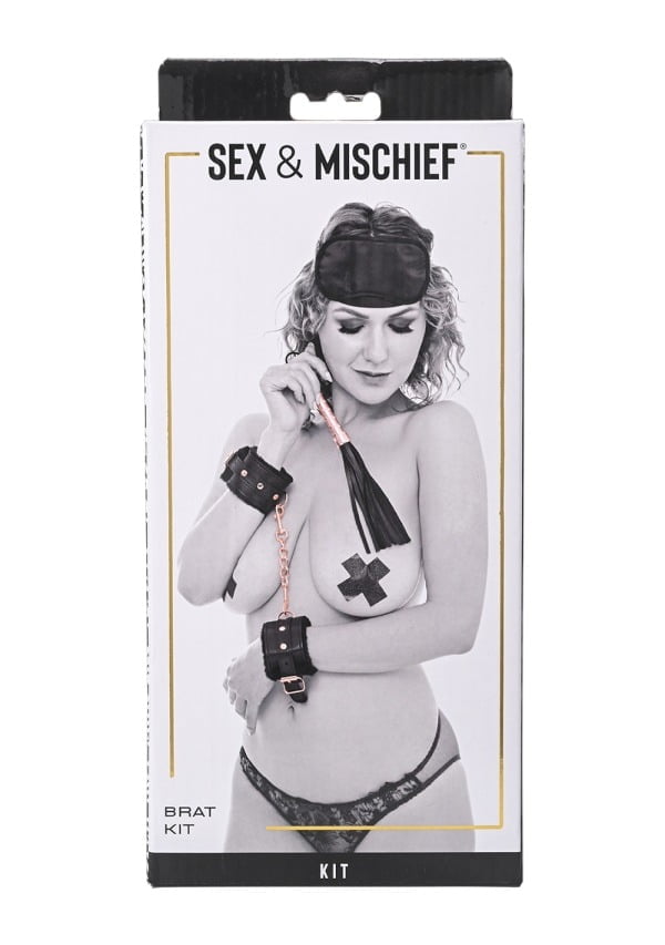 Sportsheets Sex & Mischief Brat Kit - Black & Gold