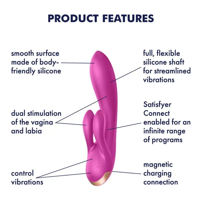 Satisfyer Double Flex Rabbit Vibrator with App Control