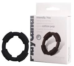 Vibe Therapy PlayCandi Cotton Pop Cock Ring - Black