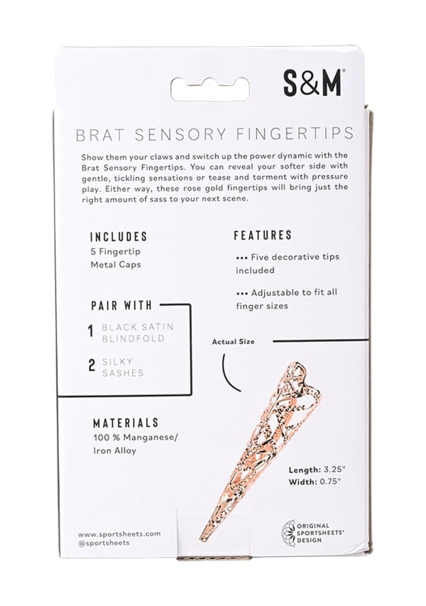 Sportsheets Sex & Mischief Brat Sensory Fingertips 5pk - Rose Gold