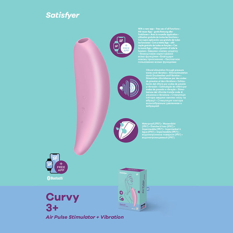 Satisfyer Curvy 3+ App Contolled Clitoral Stimulator with Vibration