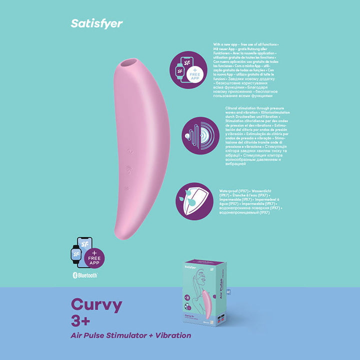 Satisfyer Curvy 3+ App Contolled Clitoral Stimulator with Vibration