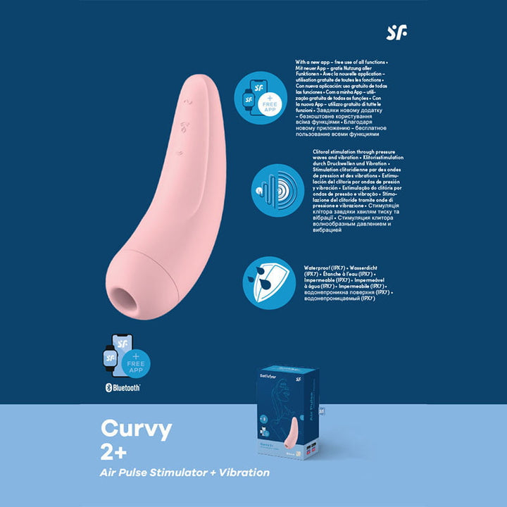 Satisfyer Curvy 2+ App Contolied Clitoral Stimulator with Vibration