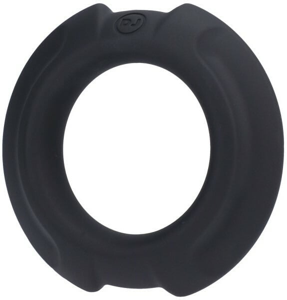 OptiMALE Silicone Metal Cock Ring 43mm - Black