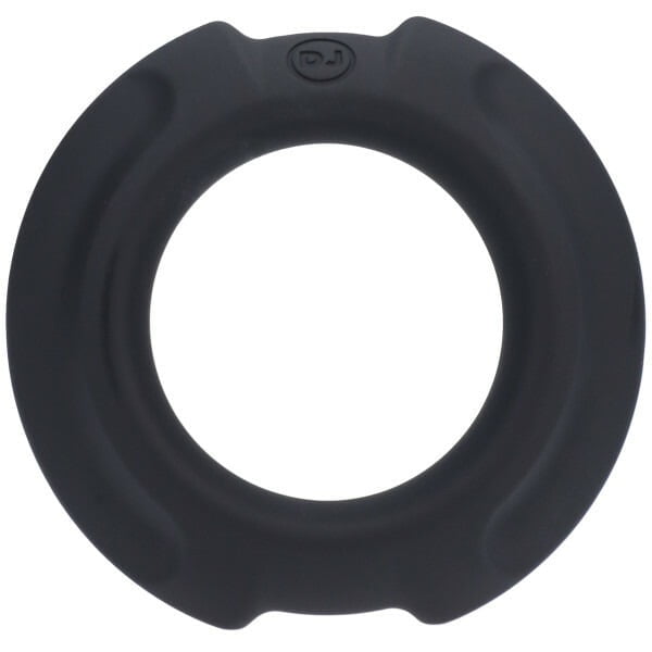 OptiMALE Silicone Metal Cock Ring 43mm - Black