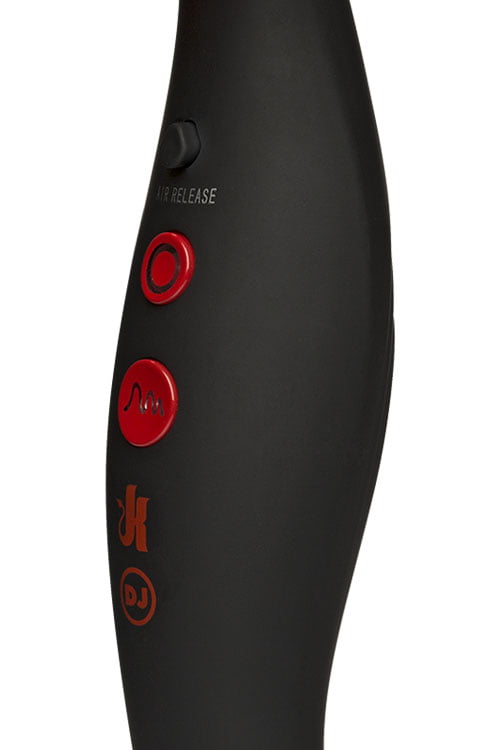 Kink by Doc Johnson Pumped Rechargeable Automatic Vibrating Pussy Pump - Black & Red