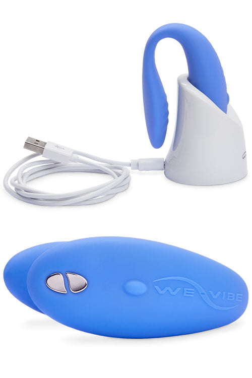 We-Vibe Match Rechargeable Couples Vibrator with Remote Control - Blue