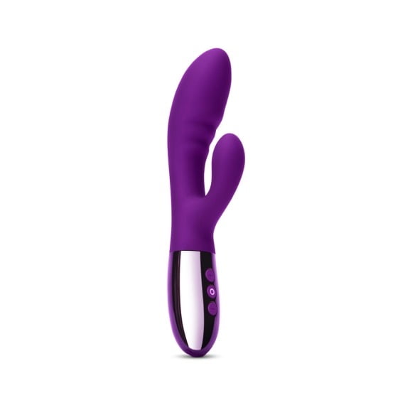 Le Wand Chrome Blend Rabbit Vibrator - Dark Cherry