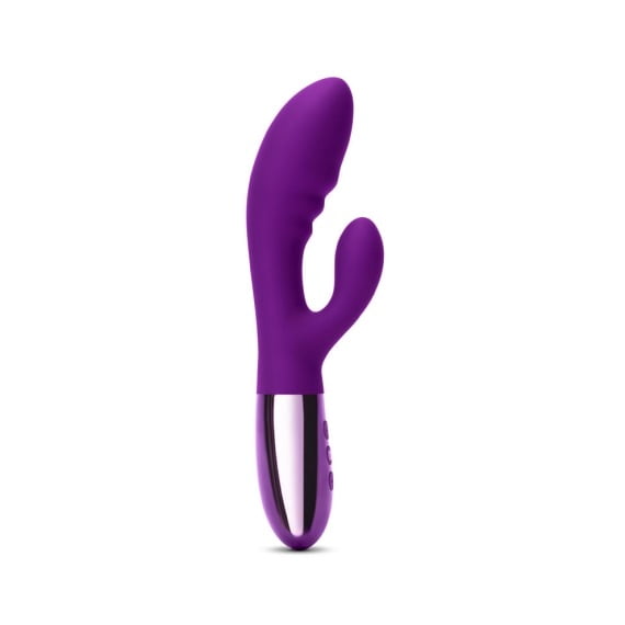 Le Wand Chrome Blend Rabbit Vibrator - Dark Cherry