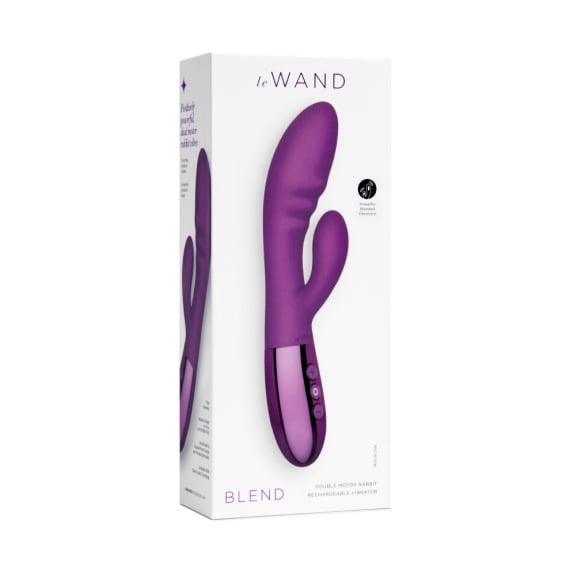 Le Wand Chrome Blend Rabbit Vibrator - Dark Cherry