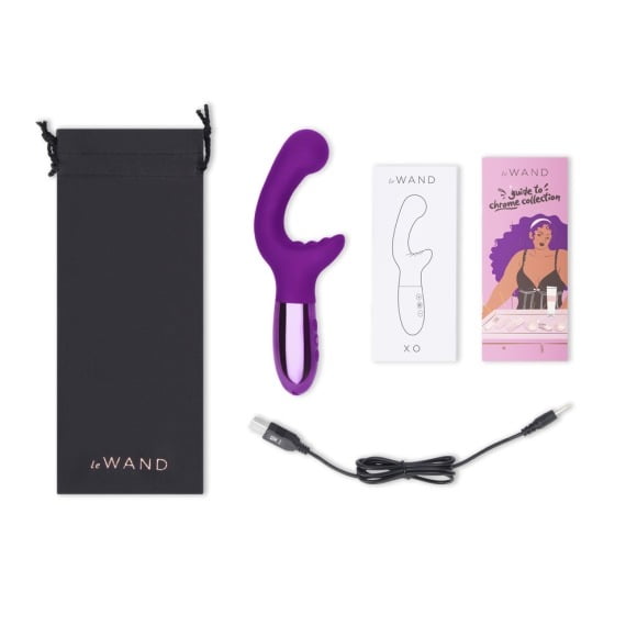 LE WAND CHROME XO G-Spot Vibrator - Dark Cherry