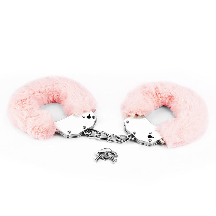 Lovetoy Fetish Pleasure Fluffy Hand Cuffs - Pink