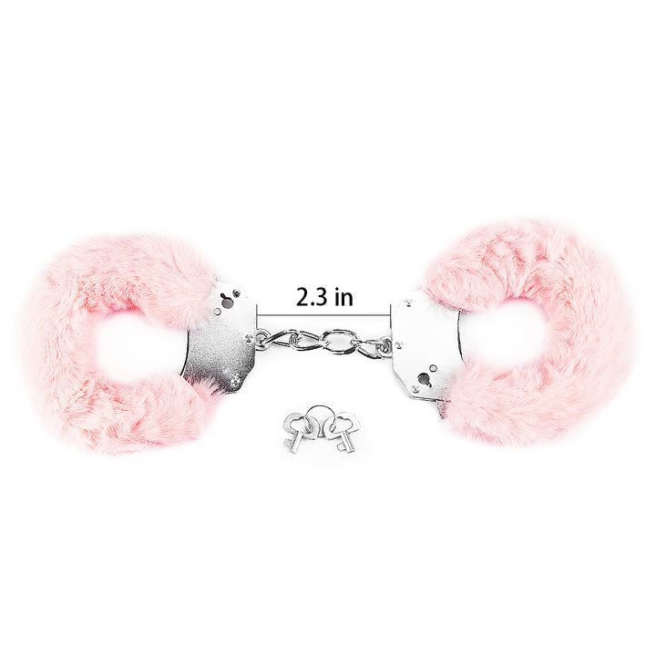 Lovetoy Fetish Pleasure Fluffy Hand Cuffs - Pink