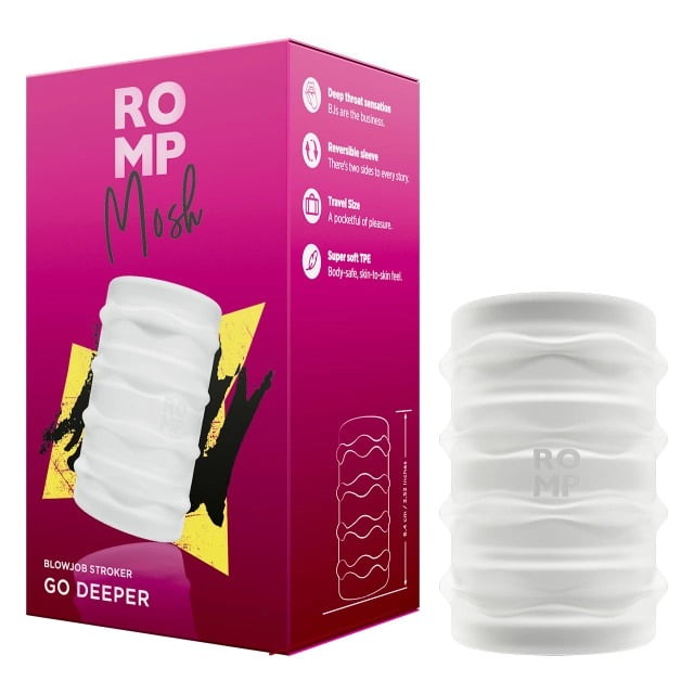 Romp Mosh Go Deeper Blowjob Stroker - Clear