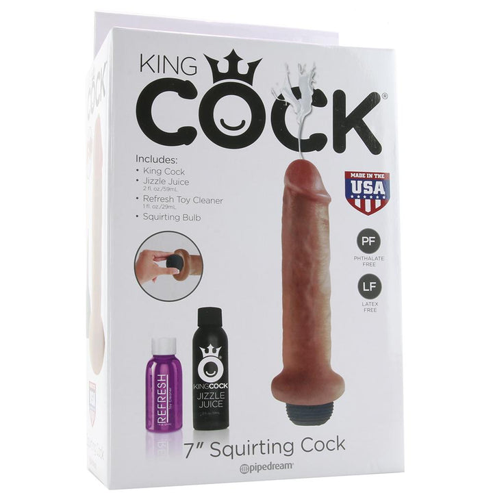 Pipedream King Cock 7" Squirting Cock - Tan