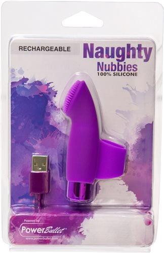 BMS Naughty Nubbies Rechargeable Finger Vibrator - Purple