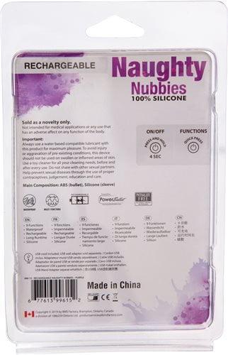 BMS Naughty Nubbies Rechargeable Finger Vibrator - Purple
