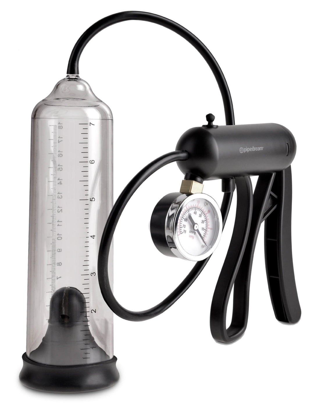 Pipedream Pump Worx Pro-Gauge Power Cock Pump - Black & Clear