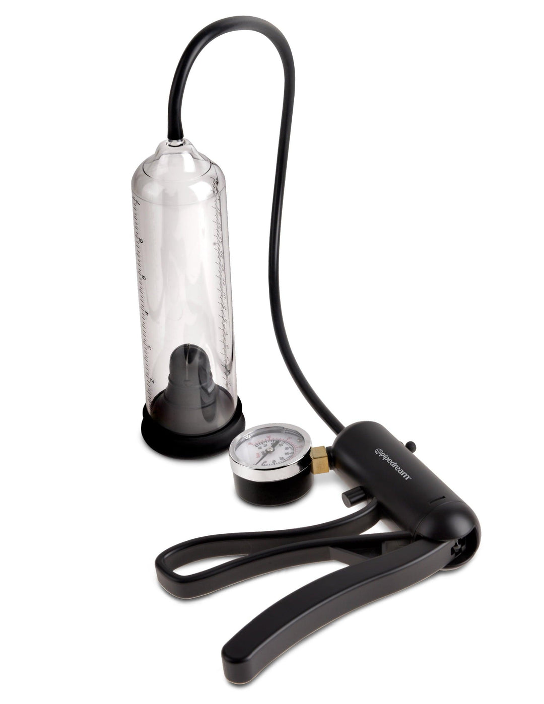 Pipedream Pump Worx Pro-Gauge Power Cock Pump - Black & Clear