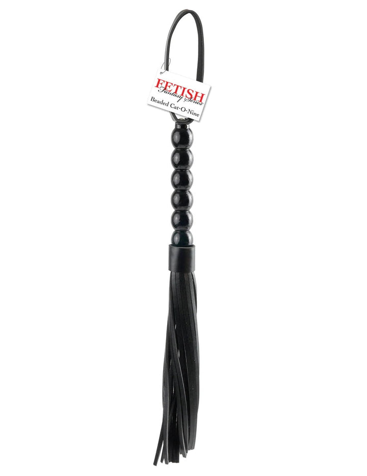 Pipedream Fetish Fantasy Series Beaded Cat-O-Nine Tails - Black