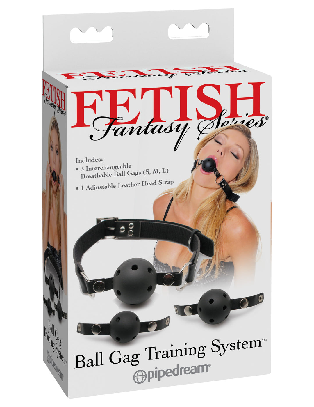 Pipedream Fetish Fantasy Series Ball Gag Training System - Black