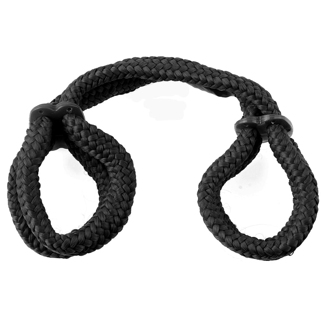 Pipedream Fetish Fantasy Series Silk Rope Love Cuffs - Black